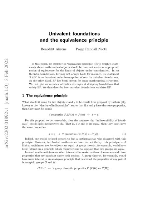 Equivalence Principle Foundations - wintechmobiles.com