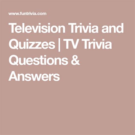 ER Trivia Quizzes TV Trivia