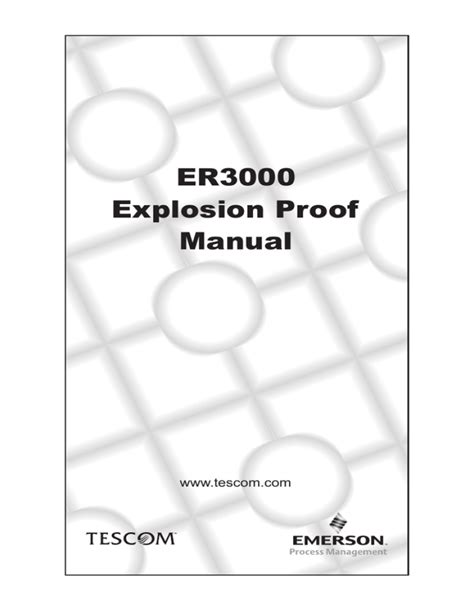 ER3000 Explosion Proof Manual