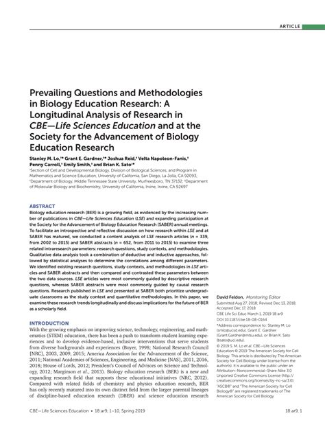 ERIC - EJ1207978 - Prevailing Questions and Methodologies in …