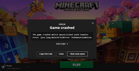 ERROR Game crashed The game crashed whilst mouseclicked event handler