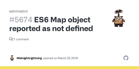 ES6 Map object reported as not defined #5674 - Github