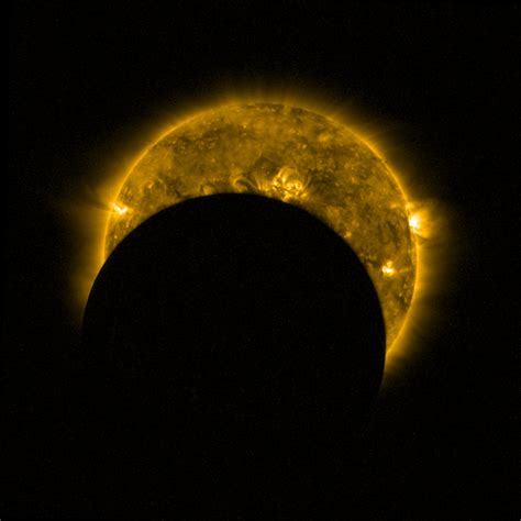 ESA A partial solar eclipse seen from space