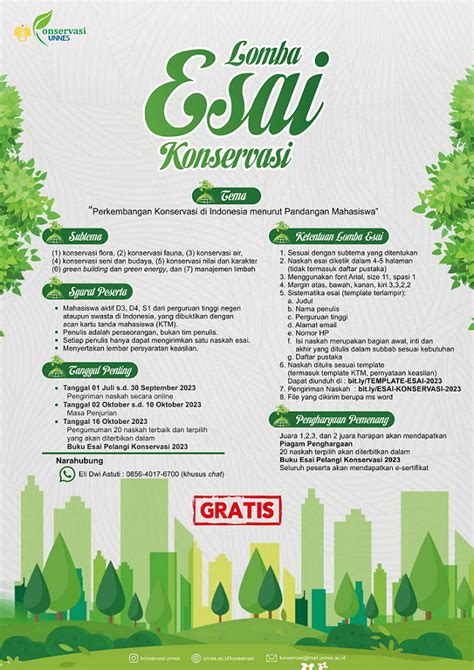 Esai Konservasi 2023 | i - muktibox.com