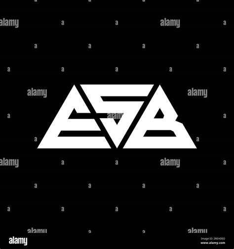 ESB triangle letter logo design with triangle shape ESB triangle logo