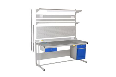 ESD Workbench with Storage & Lighting | First Mats & Safety - wintechmobiles.com