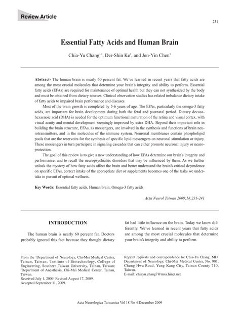 Essential fatty acids and human brain - PubMed - muktibox.com