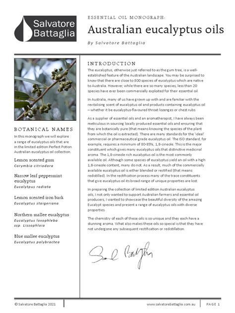ESSENTIAL OIL MONOGRAPH: Eucalyptus