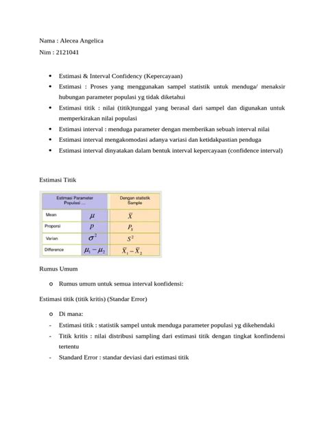 Estimasi dan Interval Kepercayaan Statistik | PDF - Scribd - wintechmobiles.com
