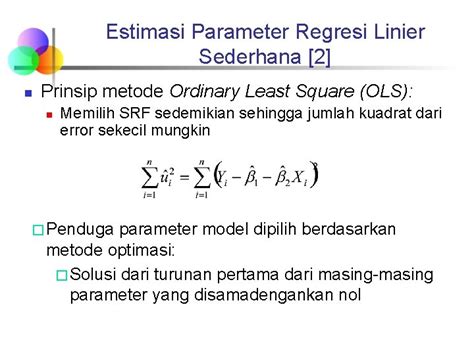ESTIMASI PARAMETER PADA MODEL REGRESI LINIER MENGGUNAKAN METODE ... - wintechmobiles.com