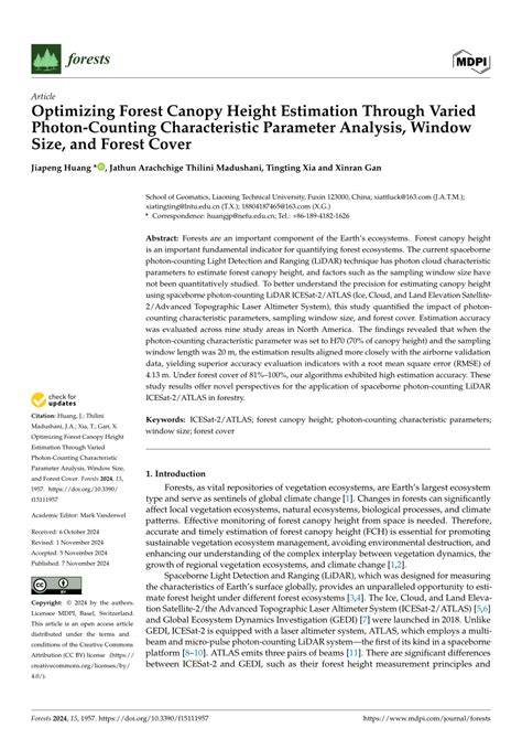 Estimation of Forest Canopy Cover and Forest … - raincitystudios.com