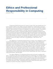 Ethics and Professional Responsibility in Computing - coolestguyplanet.net