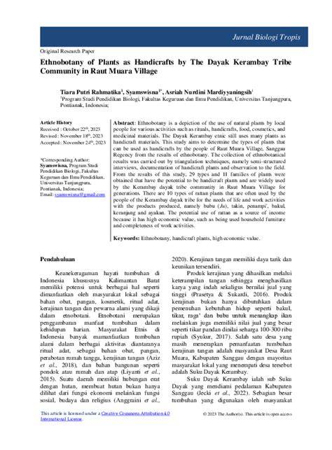 Ethnobotanical Study of Natural Coloring Plants in Raut Muara Village ... - raincitystudios.com