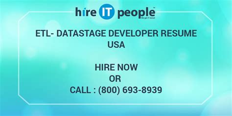 ETL/Datastage Application Support Resume - Hire IT People