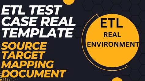 ETL Test case Template Real ModelSource Target Mapping Document Real