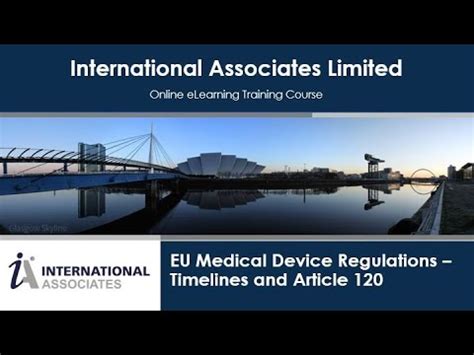 EU MDR Timelines and Article 120 Soft transition - YouTube