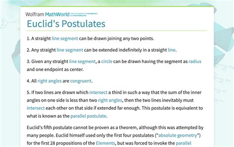 Euclid's Postulates - from Wolfram MathWorld - wintechmobiles.com