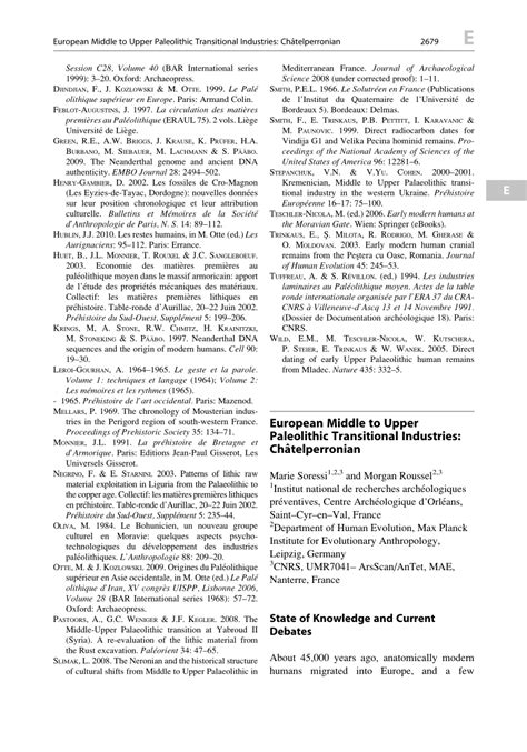 European Middle to Upper Paleolithic Transitional Industries ... - wintechmobiles.com