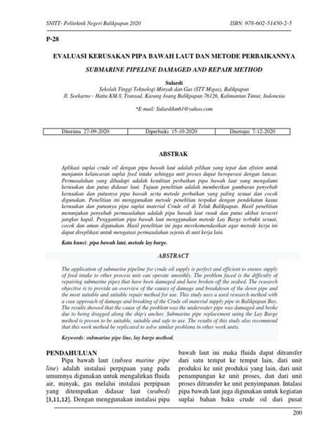 Evaluasi Kerusakan Pipa Bawah Laut | PDF - Scribd - raincitystudios.com
