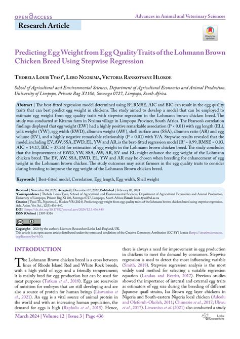 Evaluating and predicting egg quality indicators through principal ... - muktibox.com