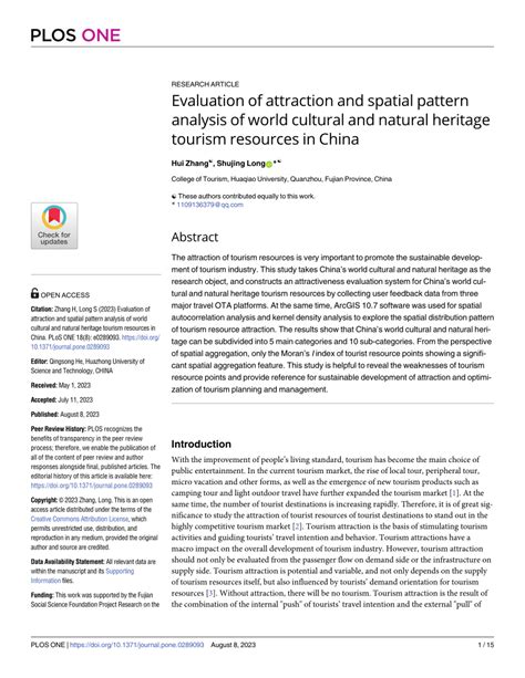 Evaluation of attraction and spatial pattern analysis of world cultural ... - wintechmobiles.com