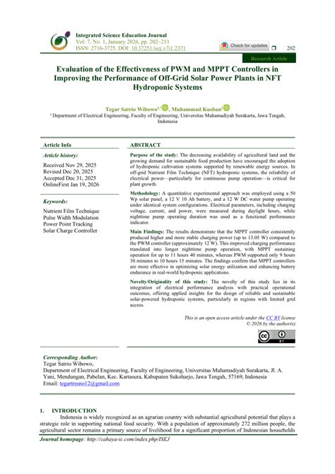 Evaluation of the Effectiveness of PWM and MPPT Controllers in ... - coolestguyplanet.net