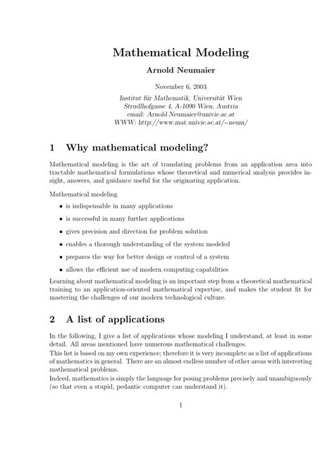Evaluation of the importance of mathematical modelling … - wintechmobiles.com