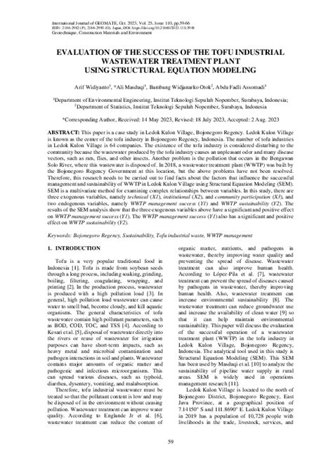 EVALUATION OF THE SUCCESS OF THE TOFU INDUSTRIAL … - wintechmobiles.com