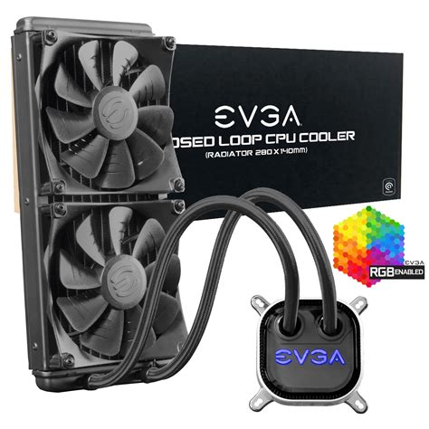 EVGA CLC 280 Liquid/Water CPU Cooler, RGB LED …