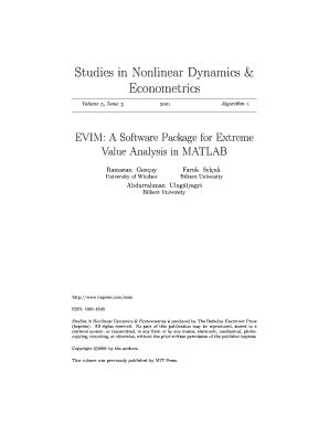 EVIM: A Software Package for Extreme Value Analysis in MATLAB.