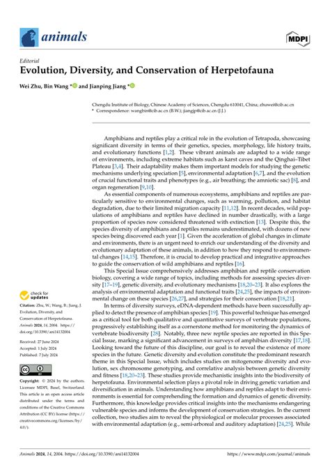 Evolution, Diversity, and Conservation of Herpetofauna … - raincitystudios.com