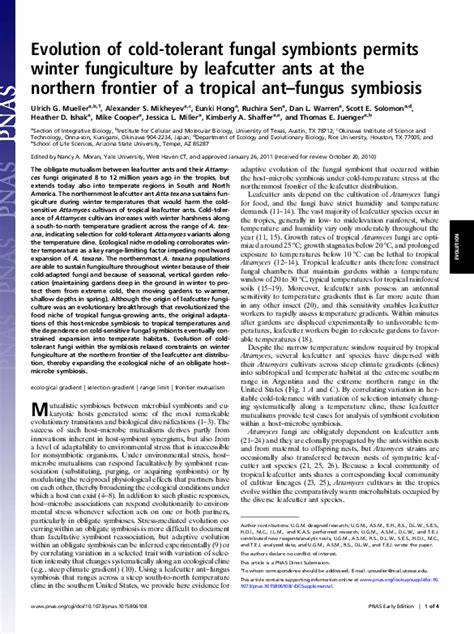 Evolution of cold-tolerant fungal symbionts permits winter fungiculture ... - raincitystudios.com