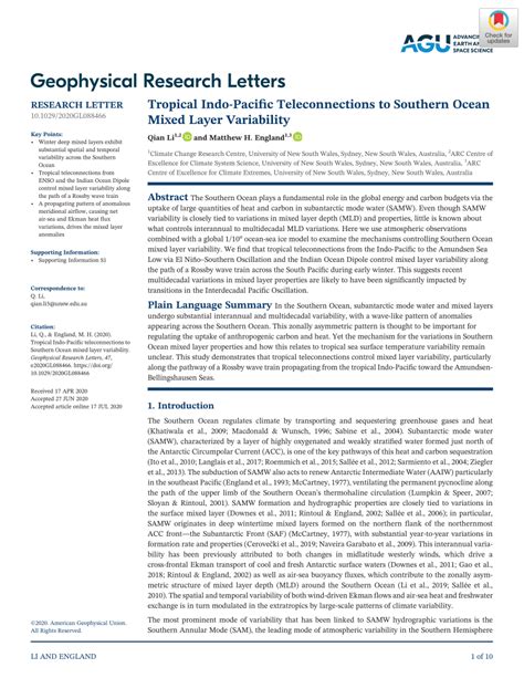 Evolving Indo-Pacific teleconnections and regional feedbacks in Indian ... - wintechmobiles.com