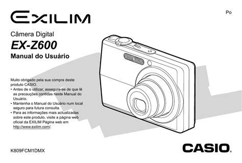 EX-Z600 - Digital Cameras - Manuals - CASIO