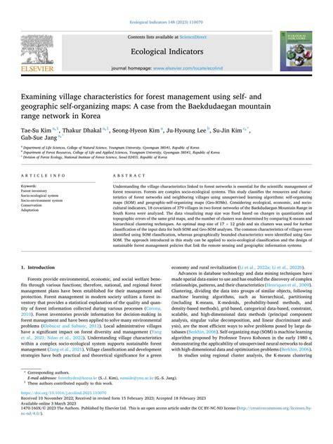 Examining village characteristics for forest management using self - raincitystudios.com