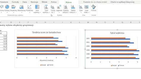 EXCEL - Wstawianie wykresów - YouTube