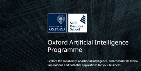 Executive Online Programme in Artificial Intelligence with Oxford ... - coolestguyplanet.net