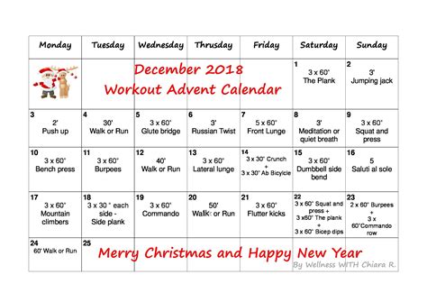 EXERCISE ADVENT CALENDAR 2018 GET HEAVY