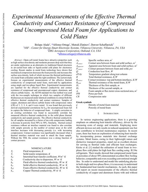 Experimental Measurements of the Effective Thermal Conductivity and ... - wintechmobiles.com