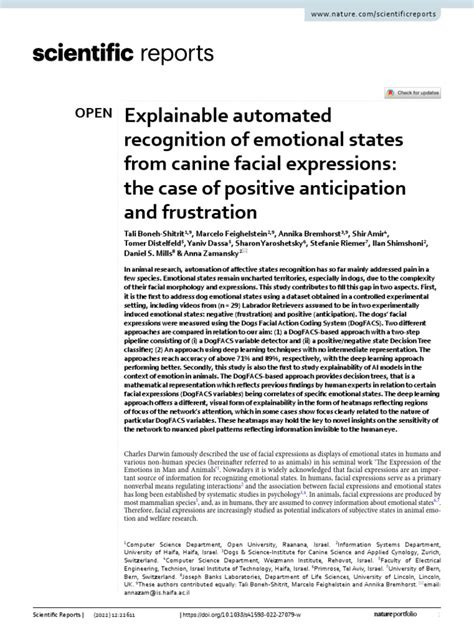 Explainable automated recognition of emotional states from canine ... - coolestguyplanet.net