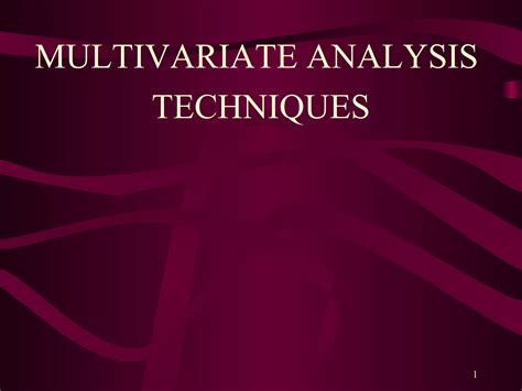 Explaining Multivariate Techniques - wintechmobiles.com