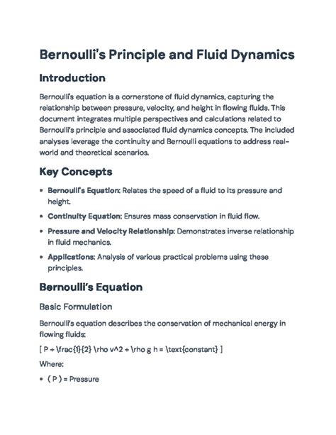 Exploring Bernoulli's Principle: Fluid Dynamics Experiments - wintechmobiles.com