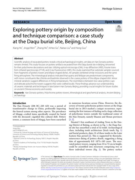 Exploring pottery origin by composition and technique ... - Nature - wintechmobiles.com