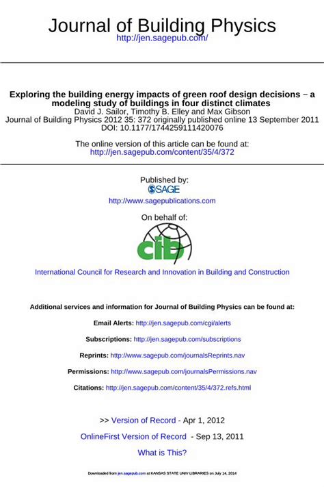 Exploring the building energy impacts of green roof design decisions ... - wintechmobiles.com