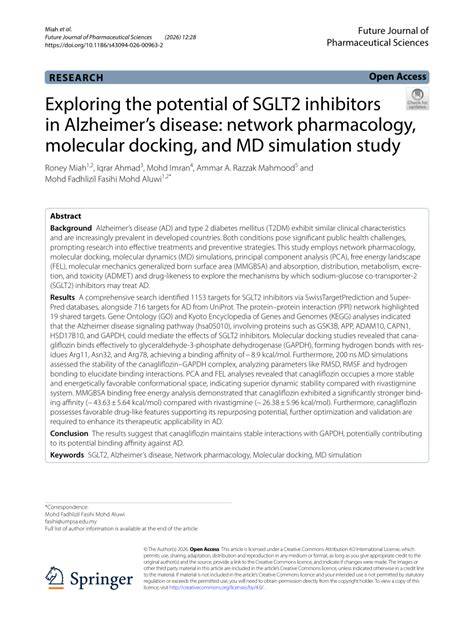 Exploring the potential of SGLT2 inhibitors in Alzheimer’s disease ... - raincitystudios.com