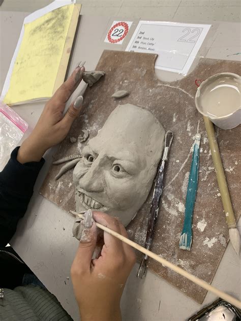 Expressive Clay Portrait evaluation for Art 11 - drapak.ca - muktibox.com