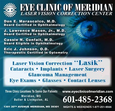 EYE CLINIC OF MERIDIAN PLLC, NPI 1942285564 - Ophthalmology in Meridian…