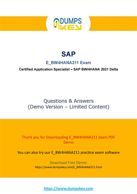 E_BW4HANA211 PDF Demo