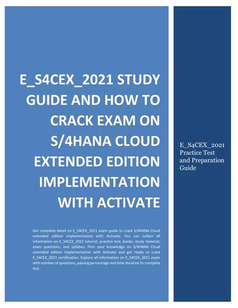 E_S4CEX_2021 Prüfungs Guide