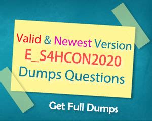 E_S4HCON2020 Latest Dumps Files